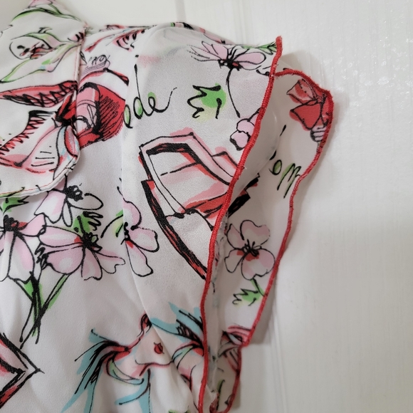 1990s French Fashion Print Dress - Picture 5 of 7